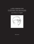 A Few Lessons for Invenstors and Managers